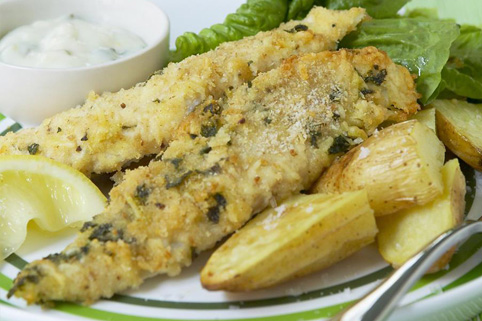 Parmesan and Herb-crusted Flathead