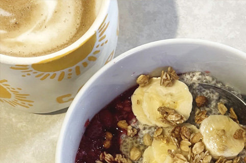 Chia Seed Pudding with Raspberry Compote